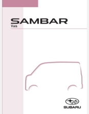 SUBARU SAMBAR VAN 2020-2021 OWNERS MANUAL IN ENGLISH